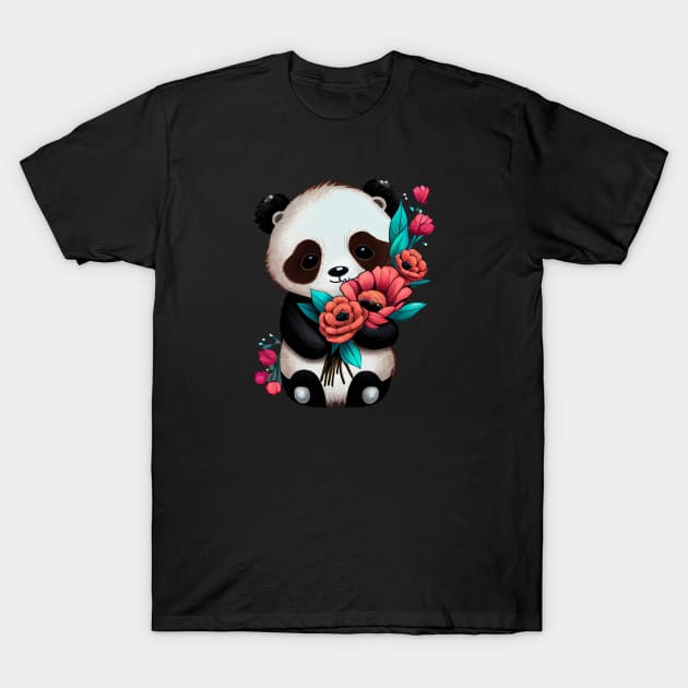 Kawaii Cute Panda T-Shirt by Pixy Official